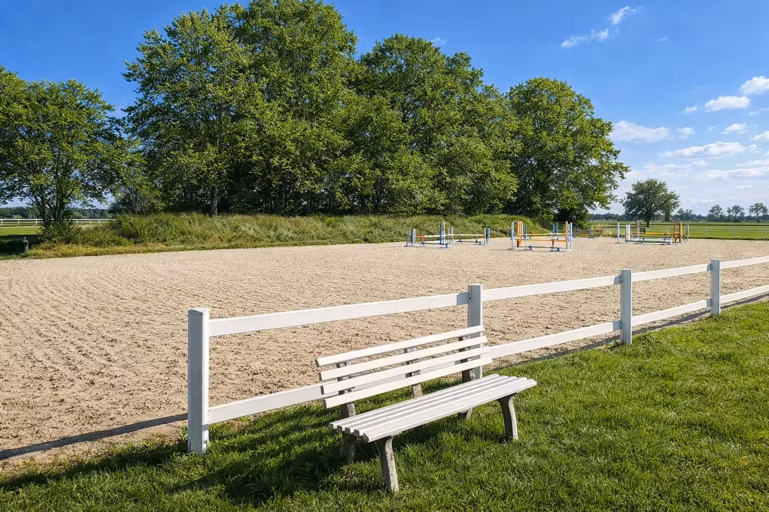 Dressurviereck mit Allwetterbelag der Reitanlage Frankenthal