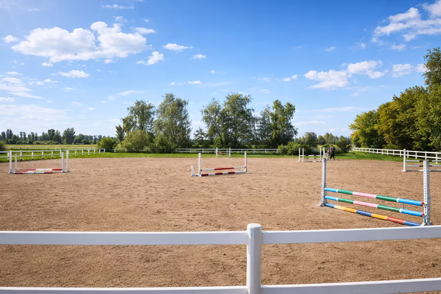 Springplatz des Reitvereins Frankenthal im Sommer